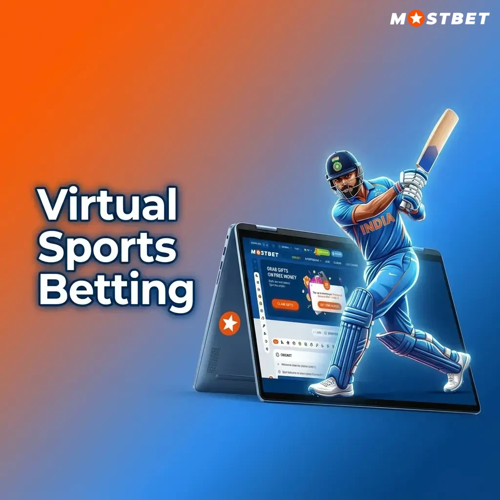 Virtual sports betting on Mostbet India including cricket, football, basketball and horse racing simulated by RNG